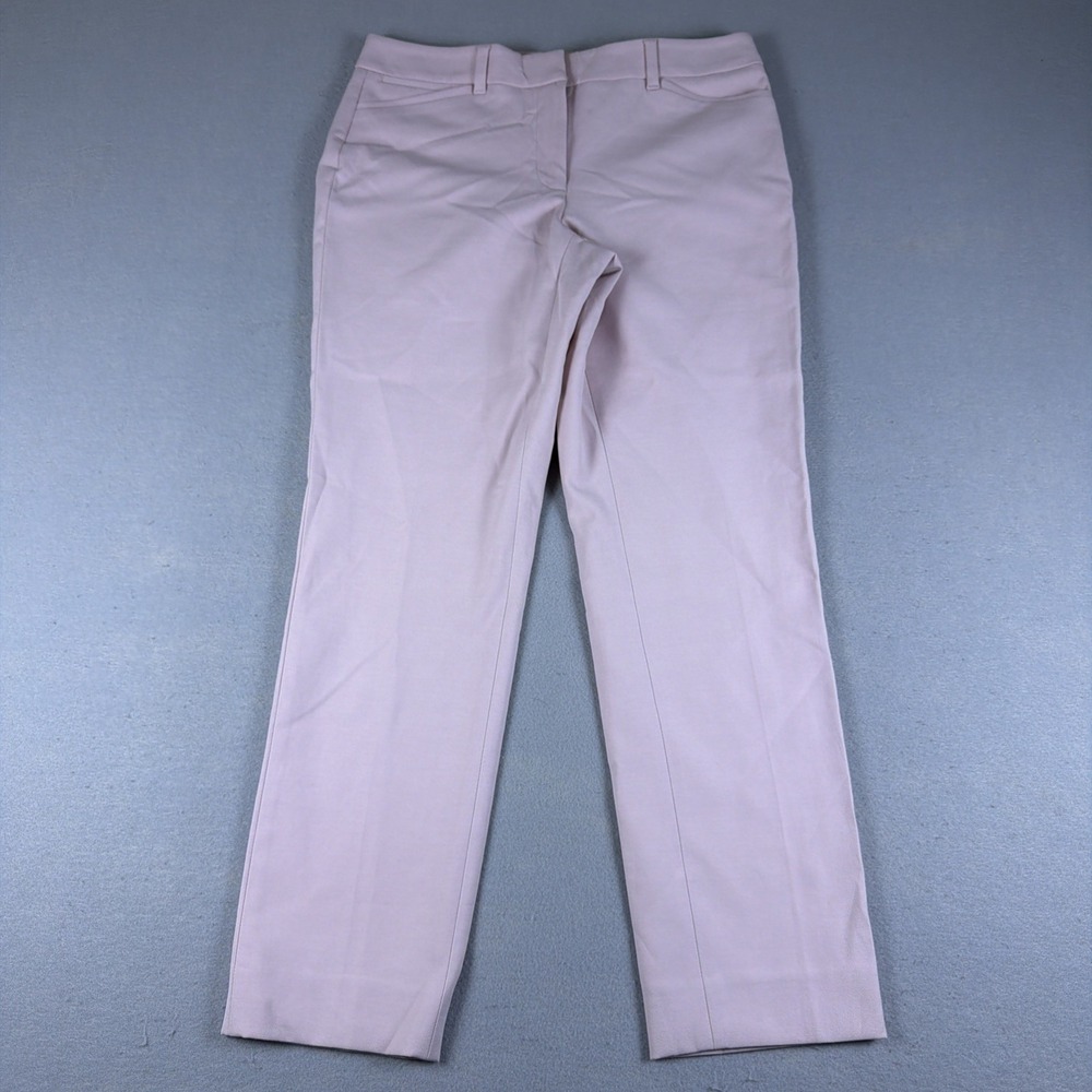White House Black Market Slim Ankle Pants Womens 6 Pink Comfort Stretch Preppy